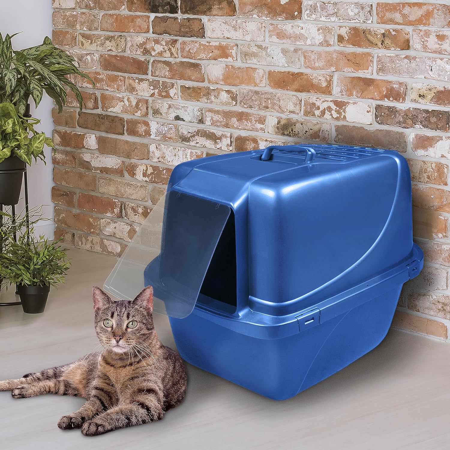 Van Ness Pets Odor Control, Giant Enclosed Cat Pan with Odor Door, Hooded - Image 9