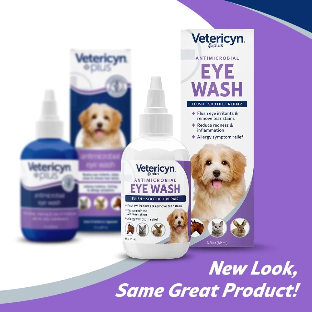 Vetericyn Plus Dog and Cat Eye Wash | Eye Drops for Dogs and Cats to Flush and Soothe Eye Irritations, Dog Tear Stain Cleaner, Safe for All Animals. 3 ounces - Image 5