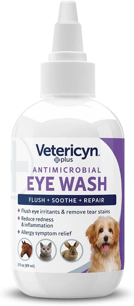 Vetericyn Plus Dog and Cat Eye Wash | Eye Drops for Dogs and Cats to Flush and Soothe Eye Irritations, Dog Tear Stain Cleaner, Safe for All Animals. 3 ounces - Image 6