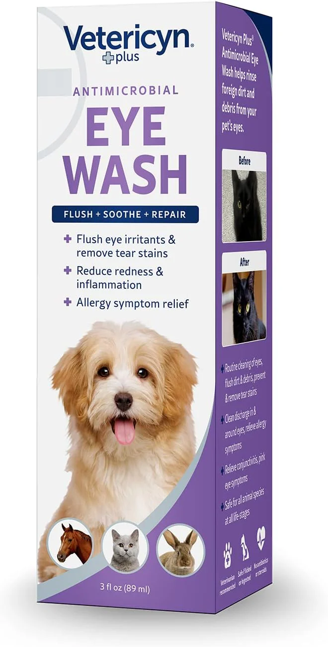 Vetericyn Plus Dog and Cat Eye Wash | Eye Drops for Dogs and Cats to Flush and Soothe Eye Irritations, Dog Tear Stain Cleaner, Safe for All Animals. 3 ounces - Image 8