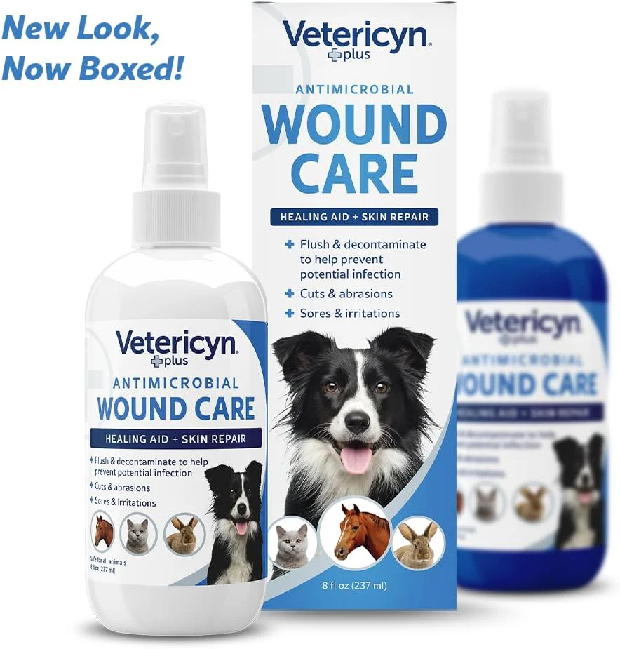 Vetericyn Plus Dog Wound Care Spray | Healing Aid and Skin Repair, Clean Wounds, Relieve Dog Skin Allergies, Safe for All Animals. 8 ounces - Image 2