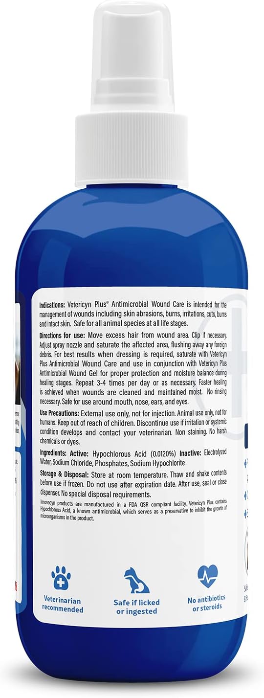 Vetericyn Plus Dog Wound Care Spray | Healing Aid and Skin Repair, Clean Wounds, Relieve Dog Skin Allergies, Safe for All Animals. 8 ounces - Image 3