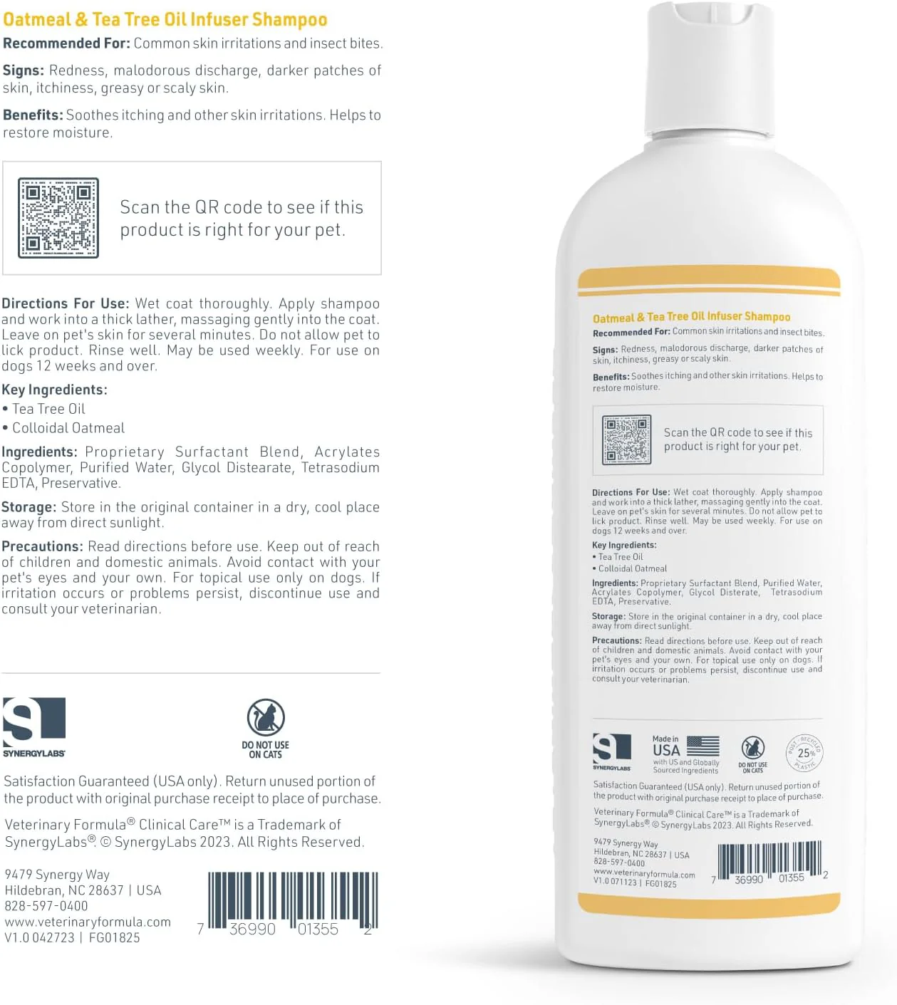 Veterinary Formula Clinical Care Dog Shampoo with Oatmeal and Tea Tree Oil – Gentle Shampoo for Dogs with Dry Skin, Soothes and Adds Moisture to Skin and Coat - Image 7