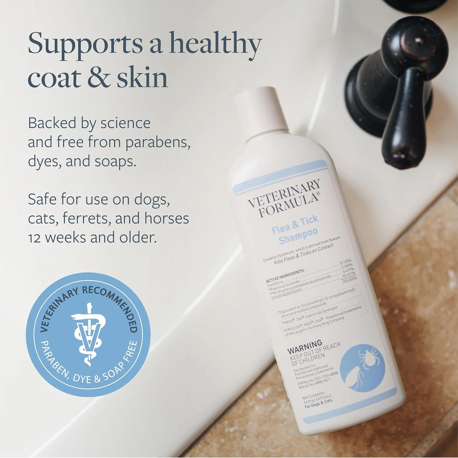 Veterinary Formula Flea and Tick Shampoo for Dogs and Cats - Image 3
