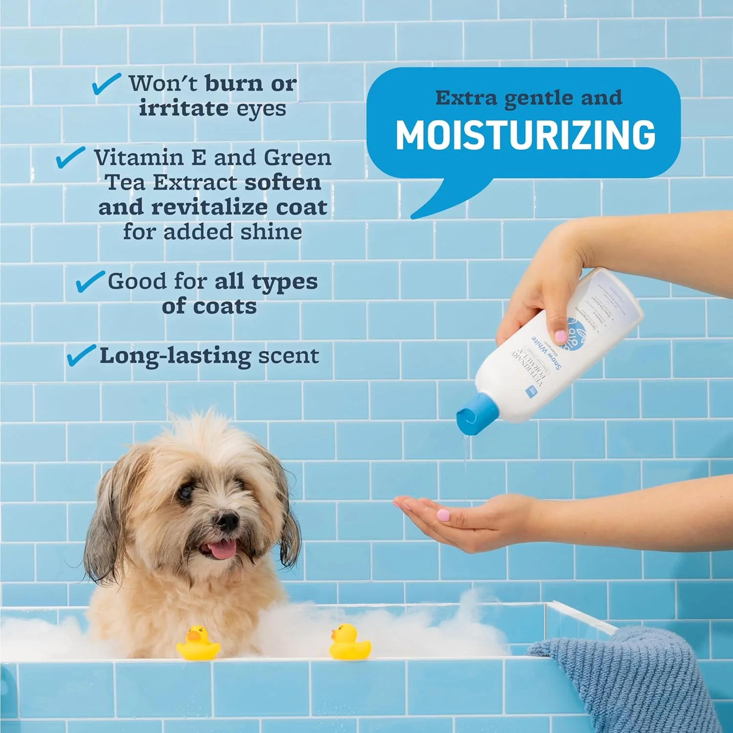 Veterinary Formula Smart Coat Complex Snow White Shampoo for Dogs and Cats – Gently Remove Stains and Yellowing Without Bleach or Peroxide – Cleans, Deodorizes, and Brightens White Coats - Image 4