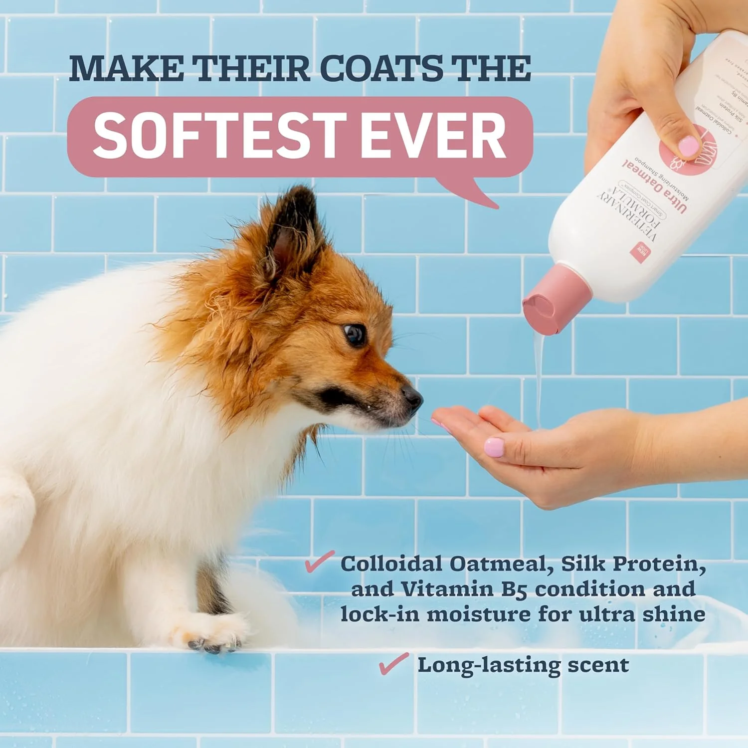 Veterinary Formula Smart Coat Complex Ultra Oatmeal Moisturizing Shampoo for Dogs – Moisture-Rich, Nourishing Shampoo – Leaves Coat Clean, Soft, Silky, Shiny – Long-Lasting Fragrance - Image 4