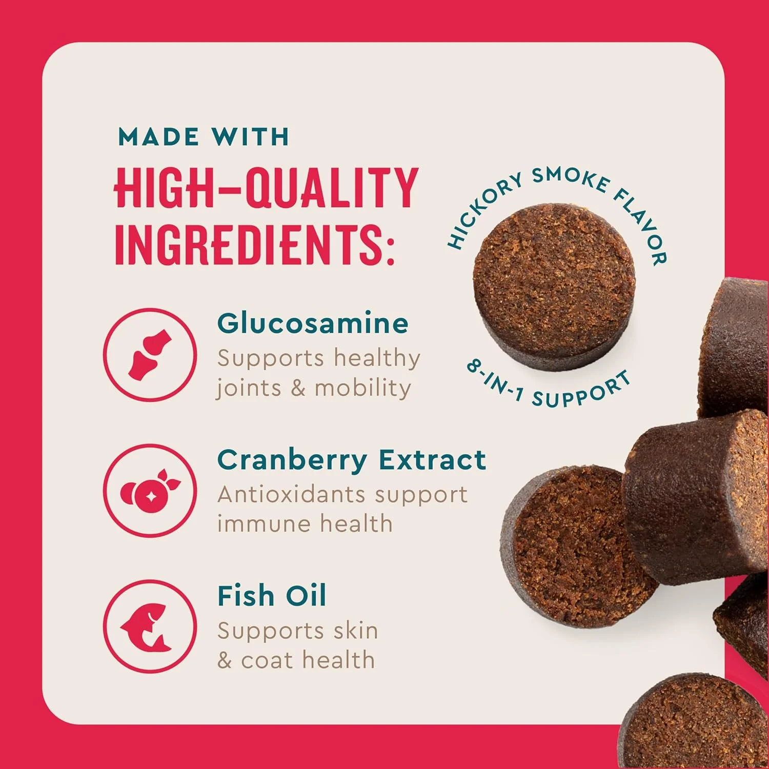 VetIQ 8-in-One Multifunctional Supplement for Dogs, Supports Hip & Joint, Urinary Tract, Immune System, Skin Health and Heart Health, Soft Chews, Made in the USA, 60 Count - Image 4