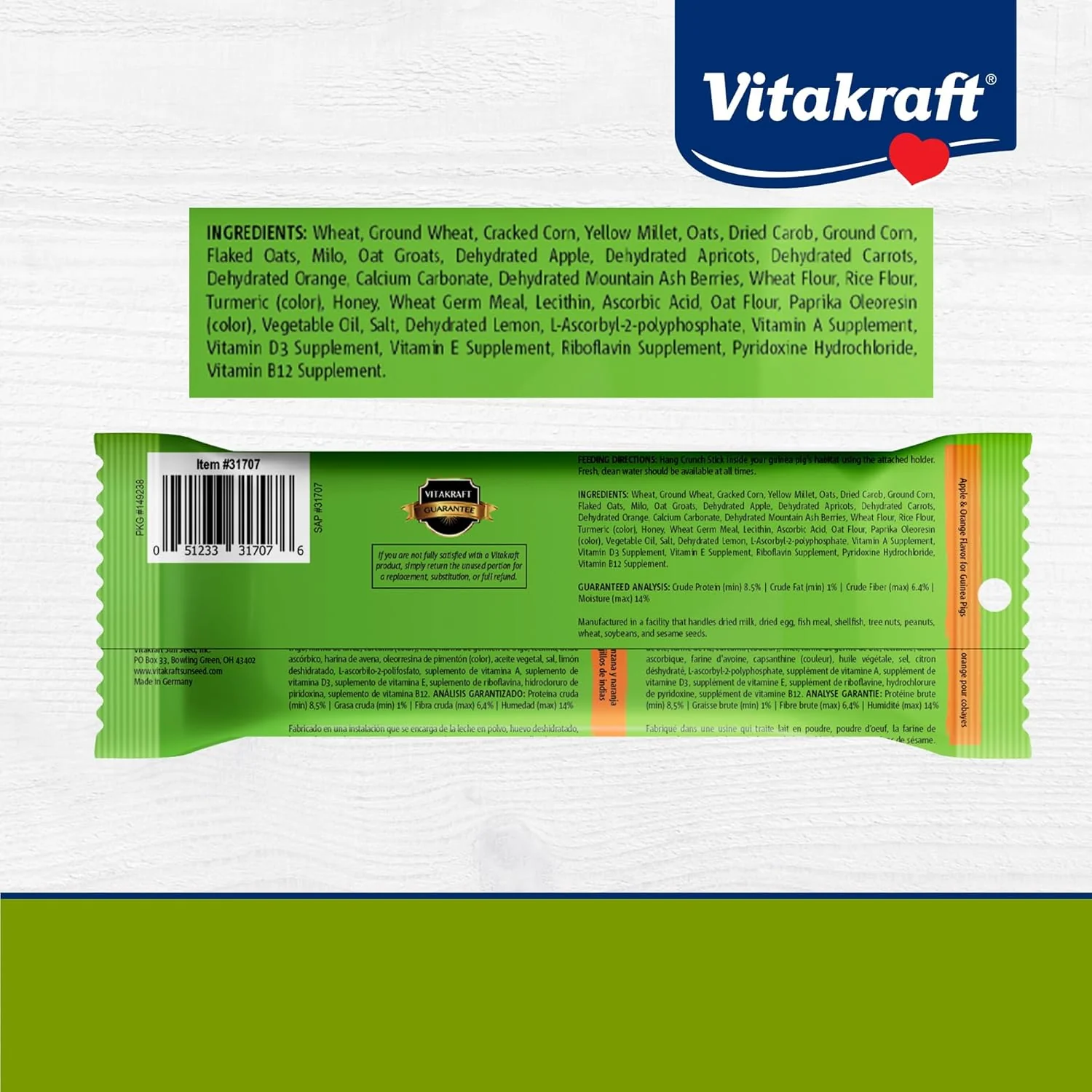 Vitakraft Crunch Sticks Guinea Pig Chewable Treats - Apple and Orange - Image 7