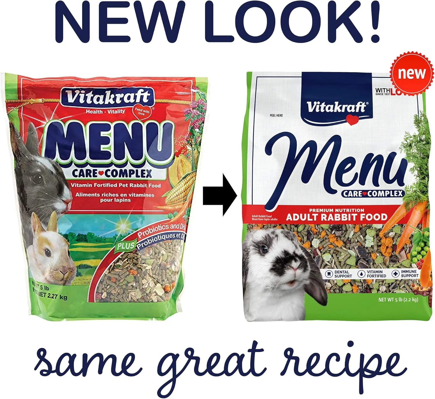 Vitakraft Menu Premium Rabbit Food - Alfalfa Pellets Blend - Image 2