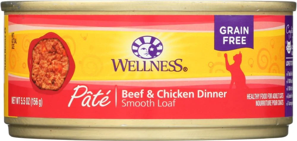 Wellness Canned Cat Food Beef & Chicken Recipe