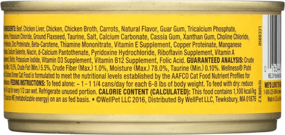Wellness Canned Cat Food Beef & Chicken Recipe - Image 3