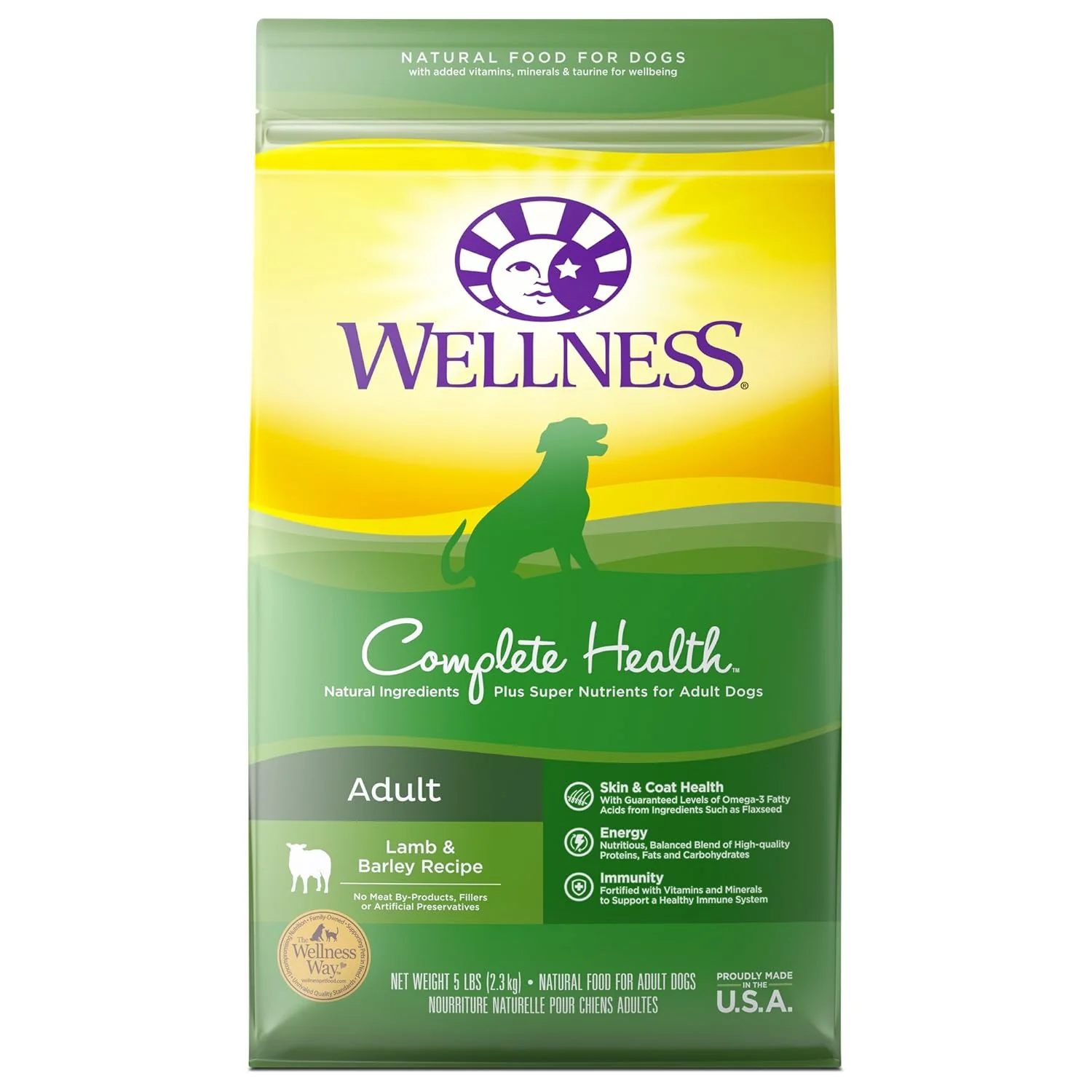 Wellness Complete Health Dry Dog Food, Wholesome Grains, Natural, Lamb & Barley Recipe - Image 9