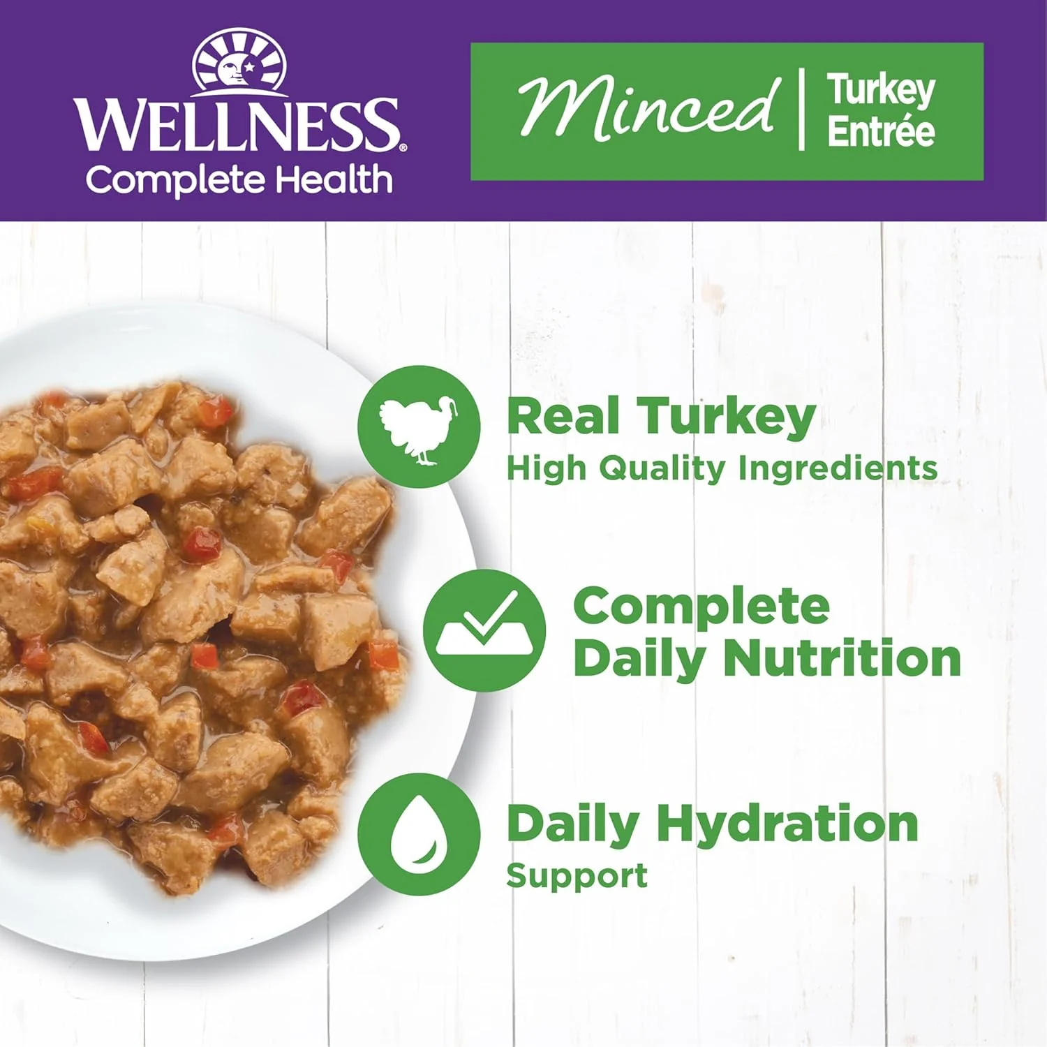 Wellness Complete Health Minced Adult Wet Cat Food, Natural, Protein-Rich, Grain Free - Image 3