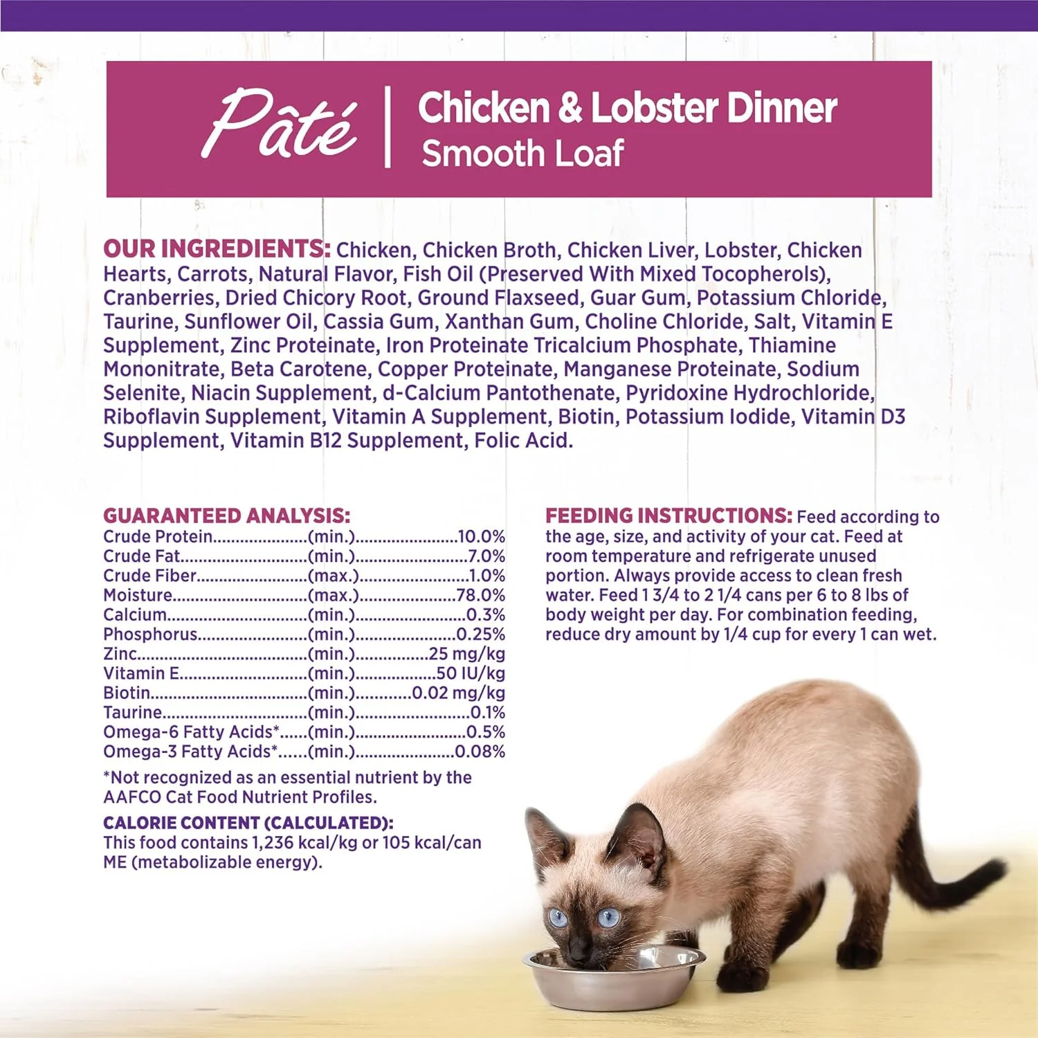 Wellness Complete Health Pate Adult Wet Cat Food, Natural, Protein-Rich, Grain Free (Chicken & Lobster) - Image 7
