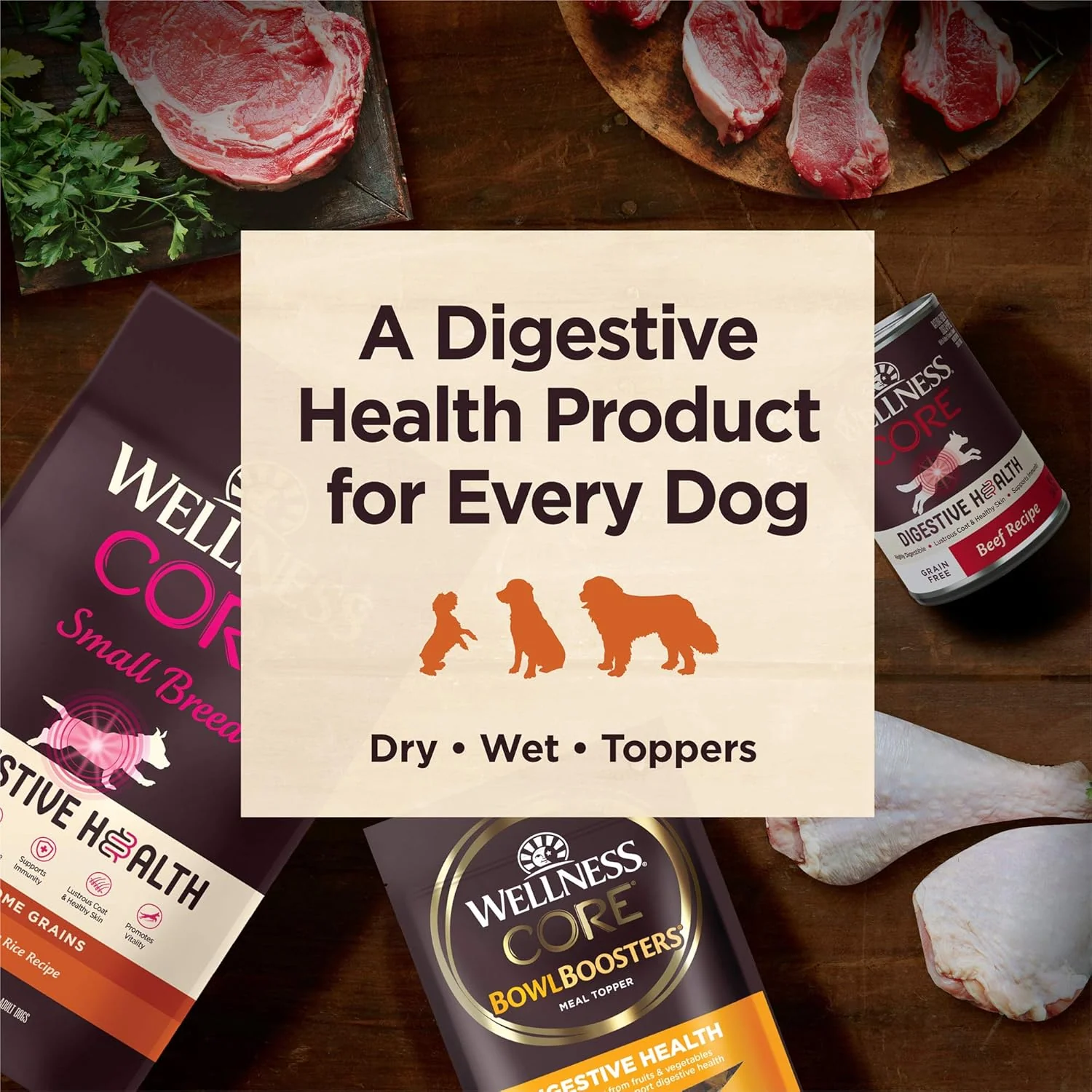 Wellness CORE Digestive Health Dry Dog Food with Wholesome Grains, Highly Digestible, for Dogs with Sensitive Stomachs, Made in USA with Real Chicken - Image 10