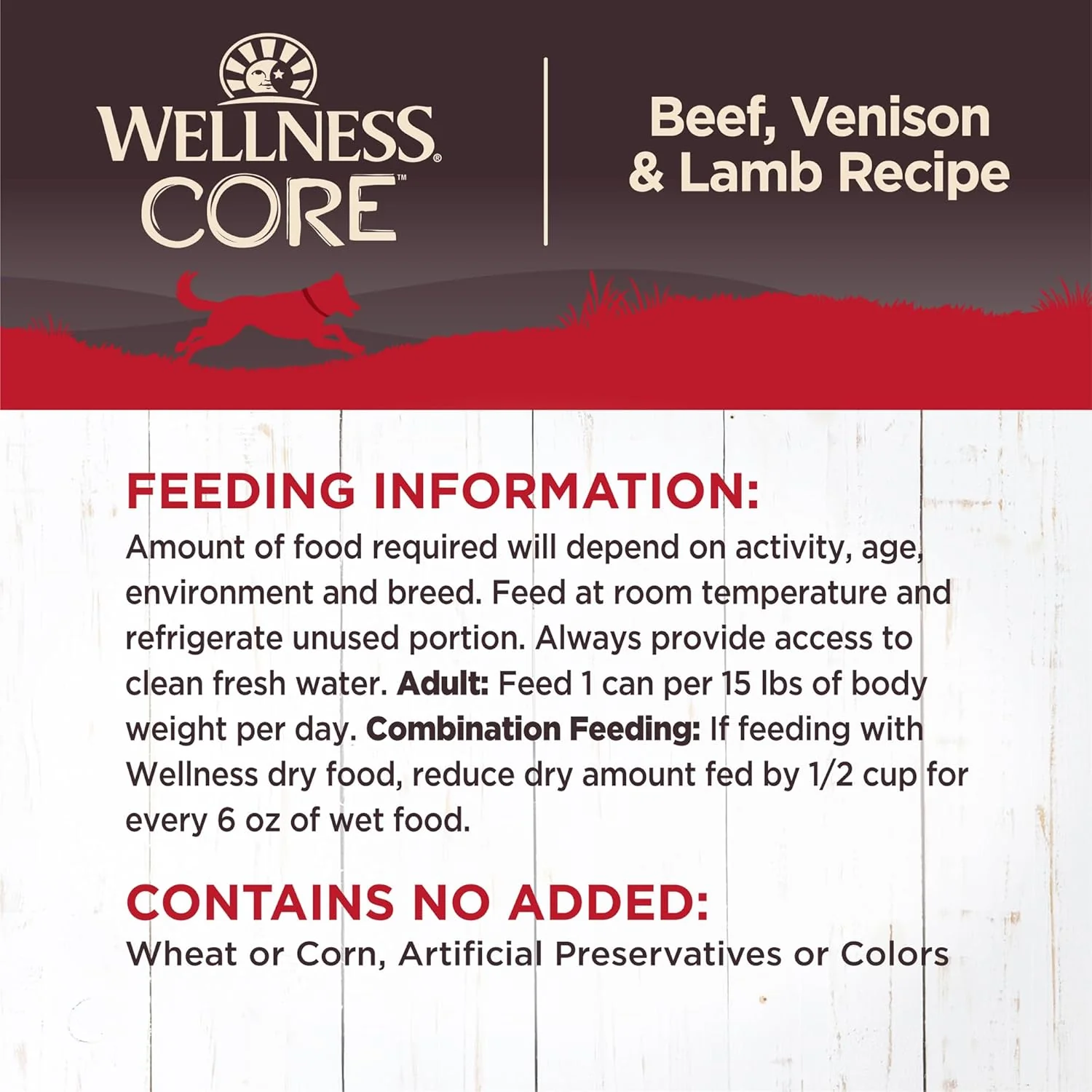 Wellness CORE Natural Wet Grain Free Canned Dog Food, Beef, Venison & Lamb - Image 7