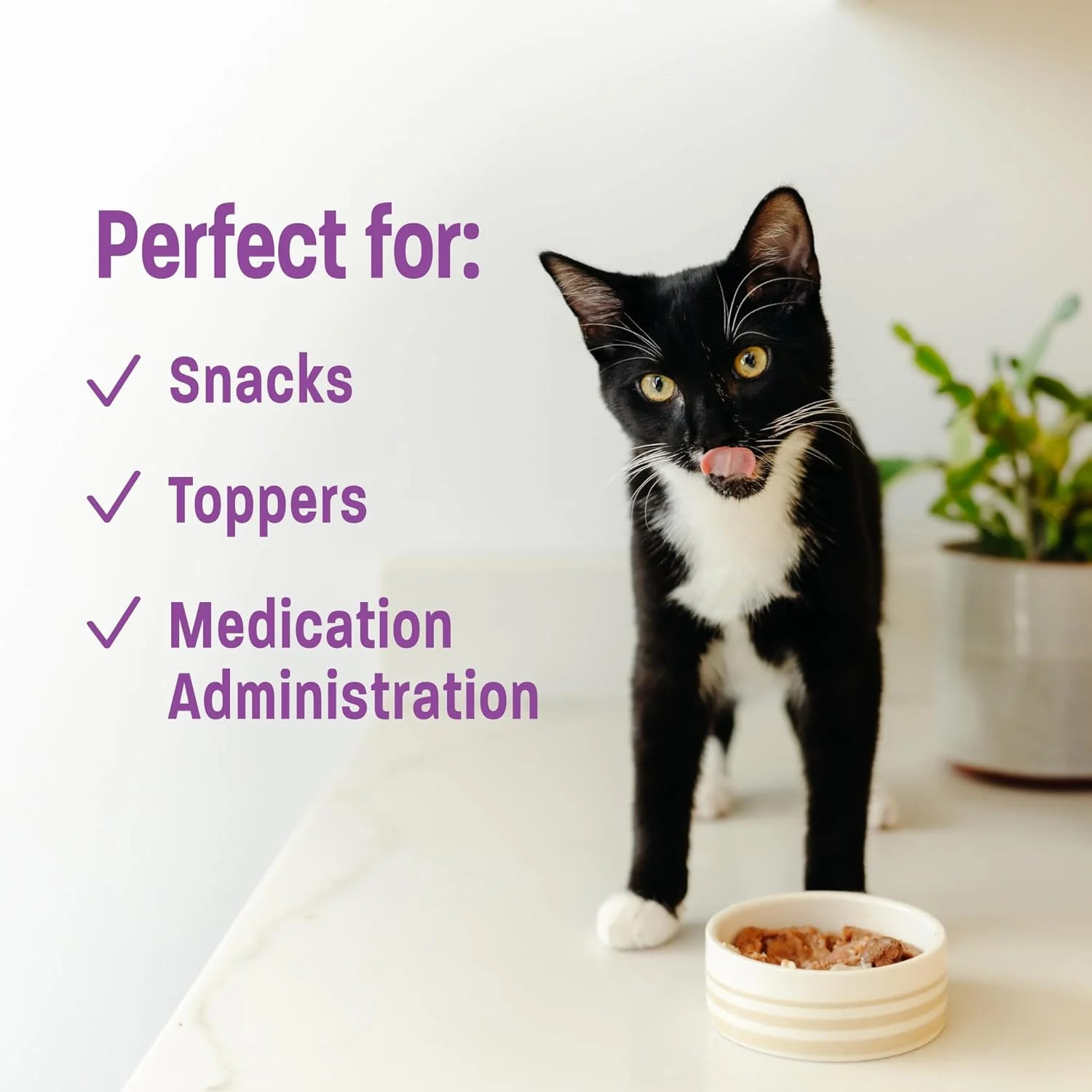Wellness Lickable Treats Soft Puree Natural Grain Free Adult Cat Treats, Duck Recipe - Image 7