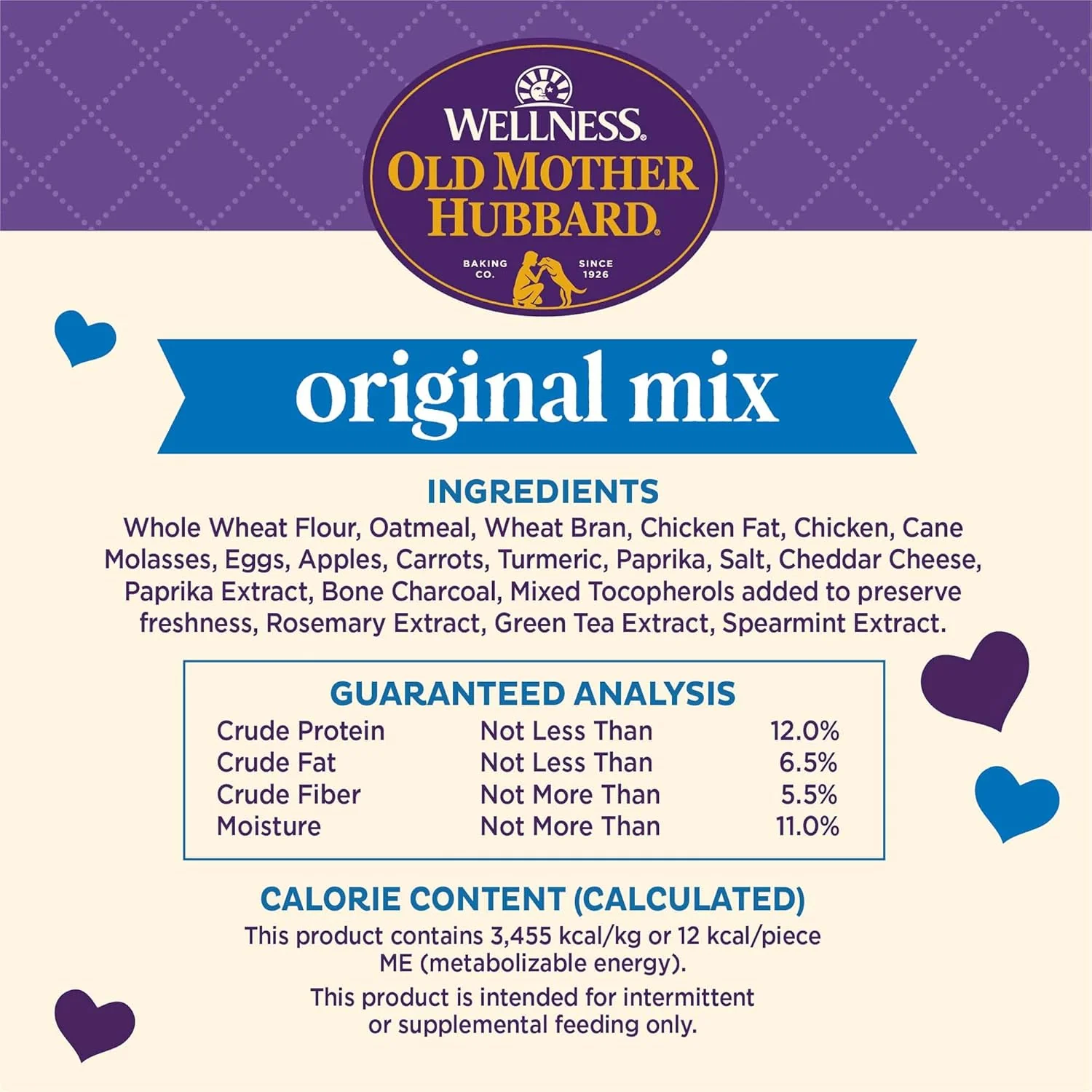 Wellness Old Mother Hubbard Original Mix Dog Biscuits, Natural, Training Treats, Four Flavors, Mini Size - Image 6
