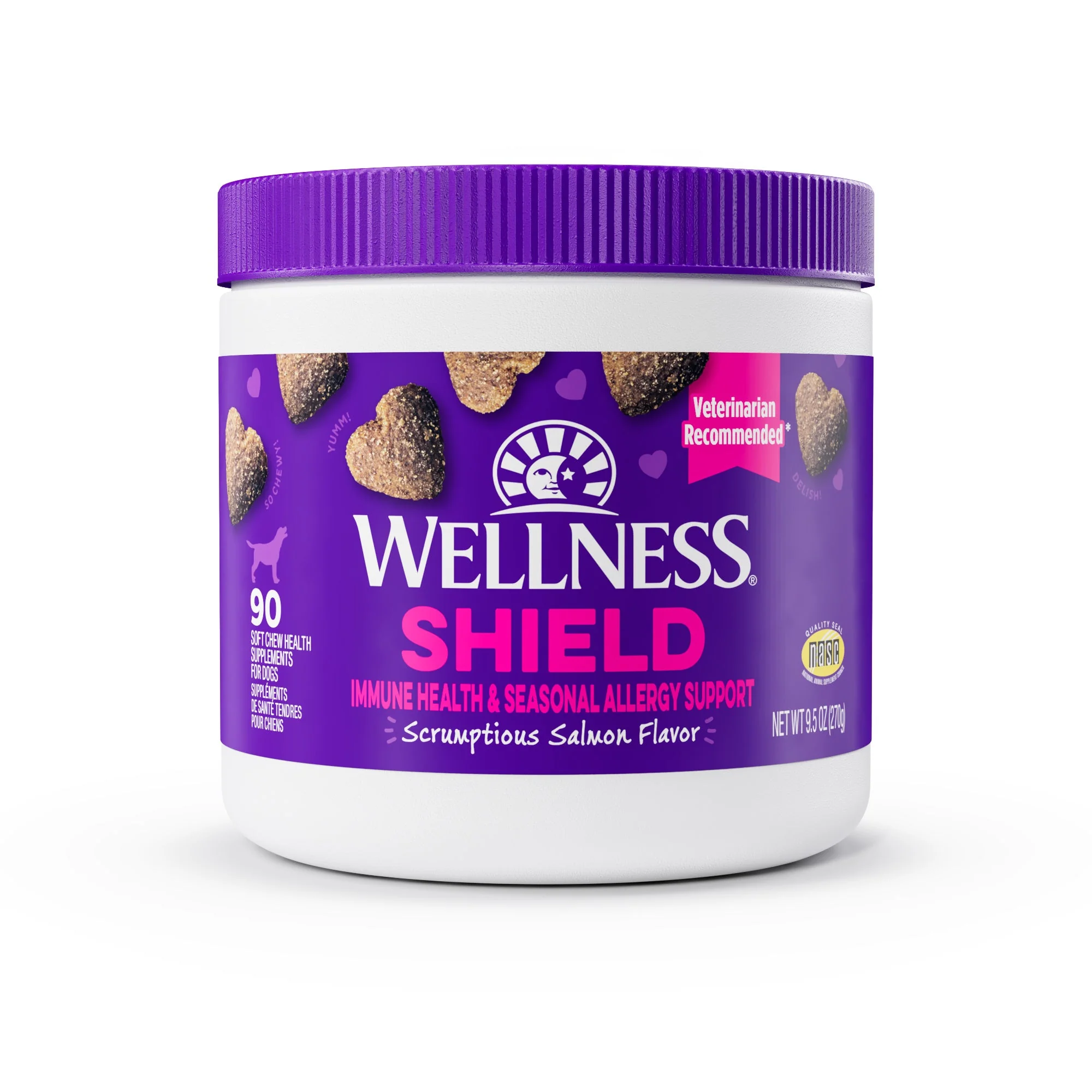 Wellness Salmon Flavored Soft Chew Immune & Allergy Supplements for Dogs