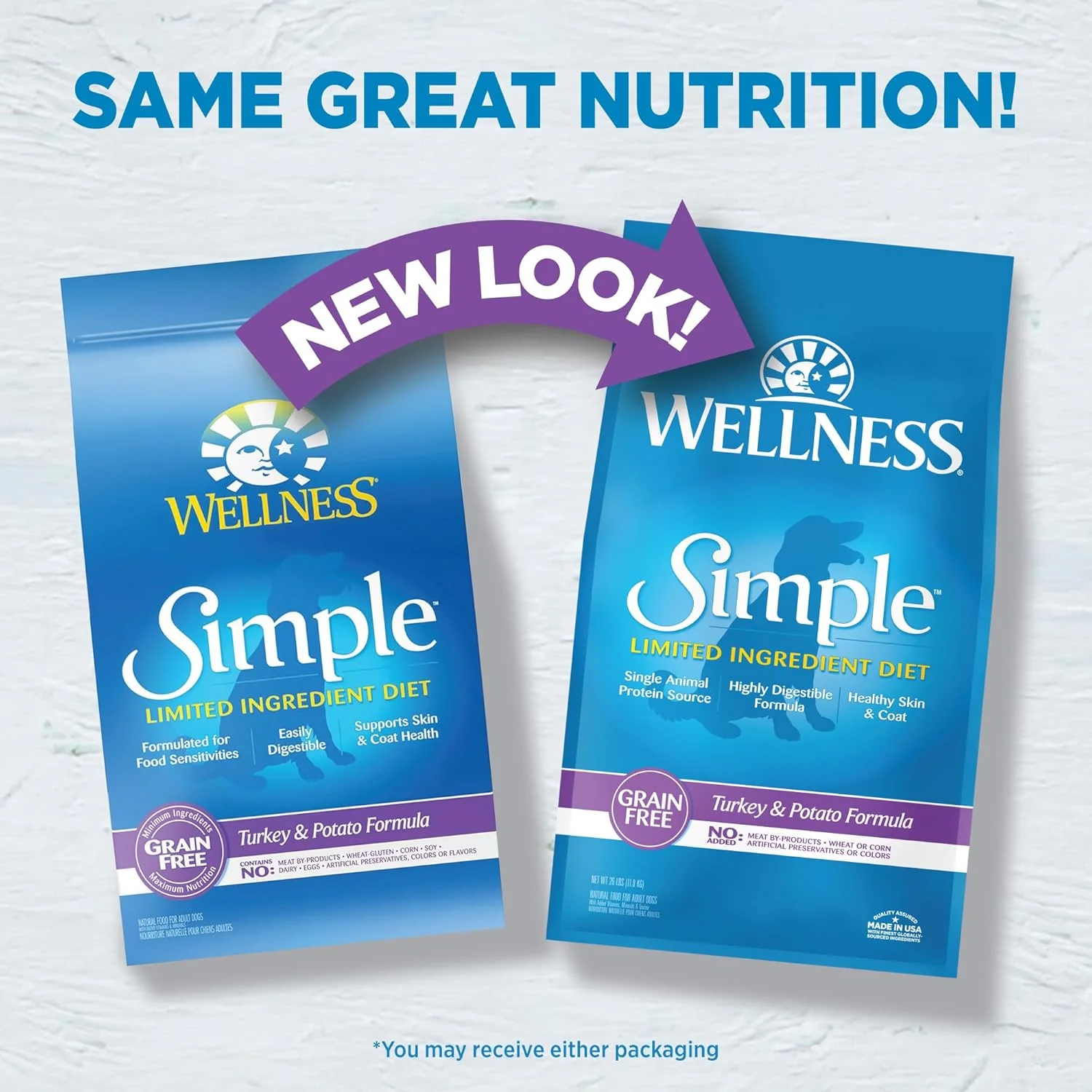 Wellness Simple Natural Limited-Ingredient Grain-Free Dry Dog Food, Easy to Digest for Sensitive Stomachs, Supports Skin & Coat (Turkey and Potato) - Image 3