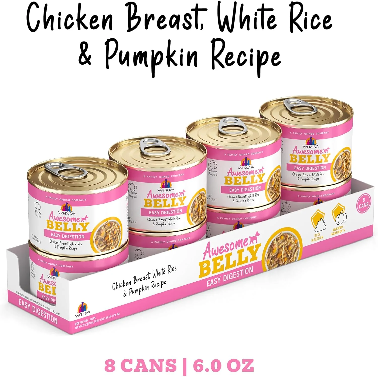 Weruva Awesome Belly, Chicken, White Rice, & Pumpkin (Pack of 8) - Image 2