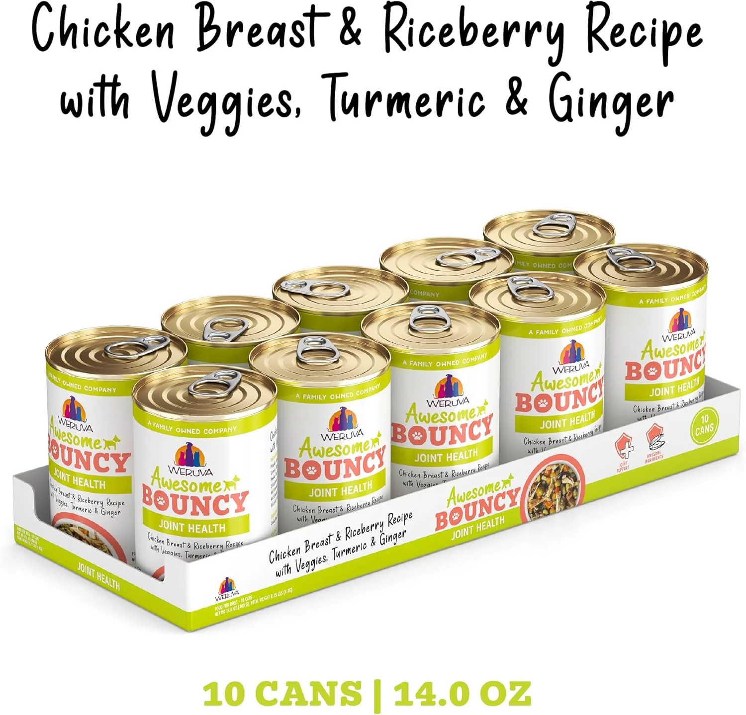Weruva Awesome Bouncy Wet Dog Food, Chicken & Brown Rice with Veggies - Image 2