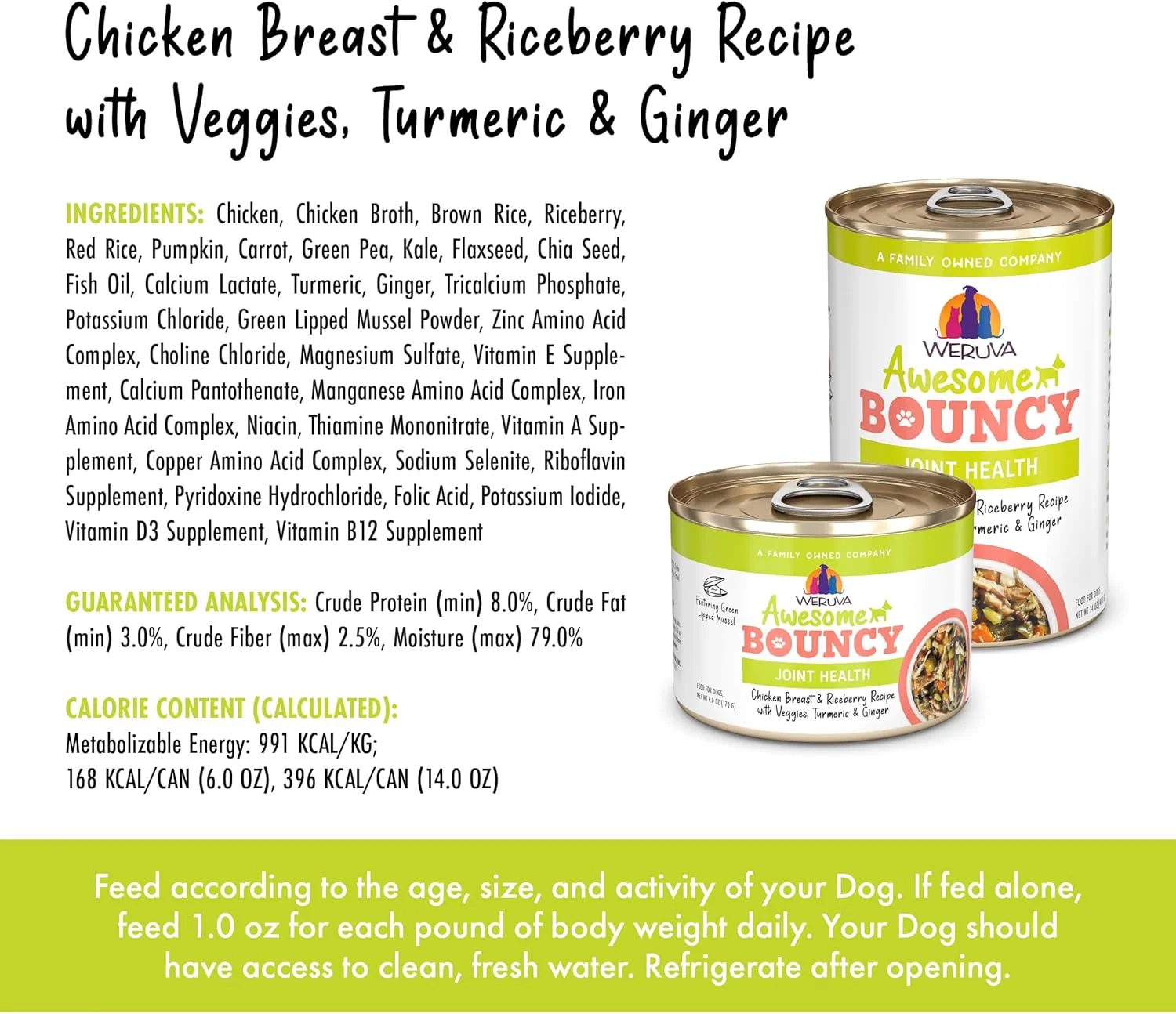Weruva Awesome Bouncy Wet Dog Food, Chicken & Brown Rice with Veggies - Image 3