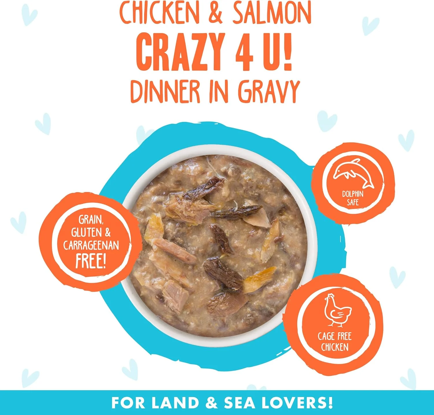 Weruva B.F.F. OMG - Best Feline Friend Oh My Gravy! Grain-Free Wet Cat Food Cans, Crazy 4 U! Chicken & Salmon (Pack of 8) - Image 6