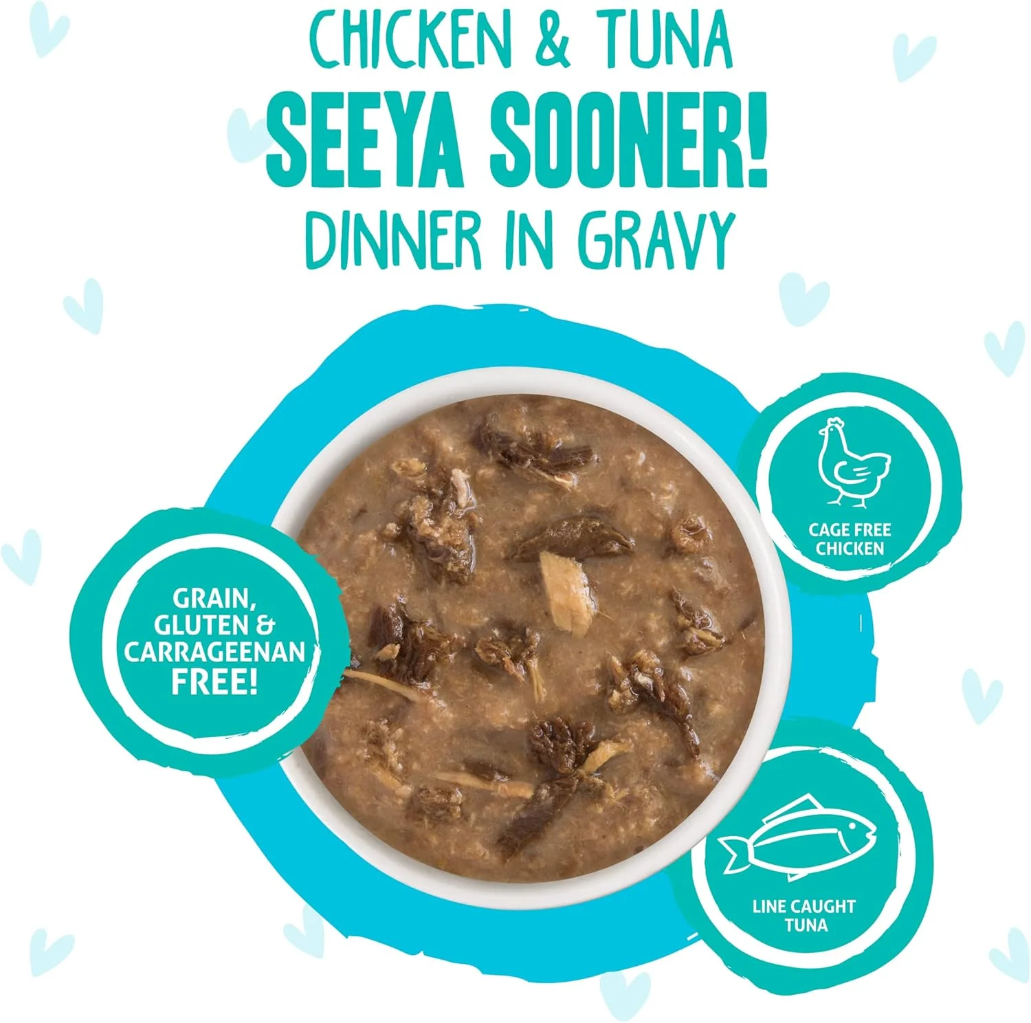Weruva B.F.F. OMG - Best Feline Friend Oh My Gravy!, Seeya Sooner! with Chicken & Tuna in Gravy Cat Food - Image 4