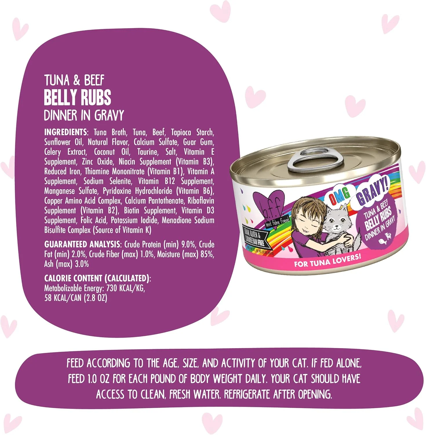 Weruva B.F.F. OMG - Best Feline Friend Oh My Gravy!, Tuna & Beef Belly Rubs with Tuna & Beef - Image 7