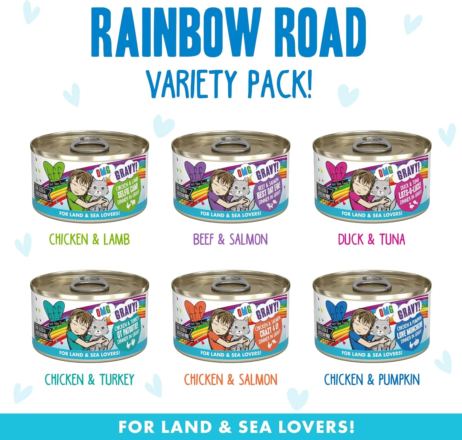 Weruva B.F.F. OMG - Best Feline Friend Oh My Gravy!, Variety Pack, Rainbow Road, Wet Cat Food by - Image 3