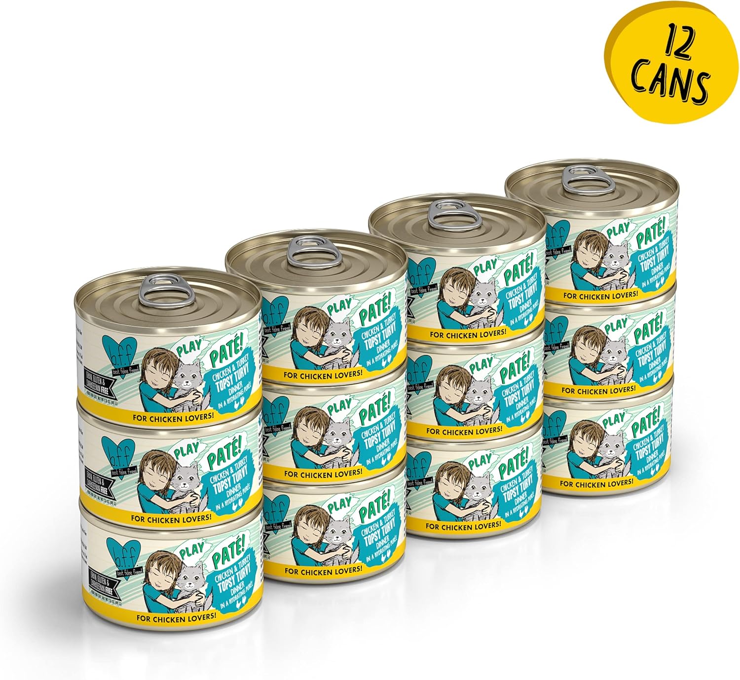 Weruva B.F.F. Play - Best Feline Friend Paté Lovers, Aw Yeah!, Chicken & Turkey Topsy Turvy with Chicken & Turkey - Image 2