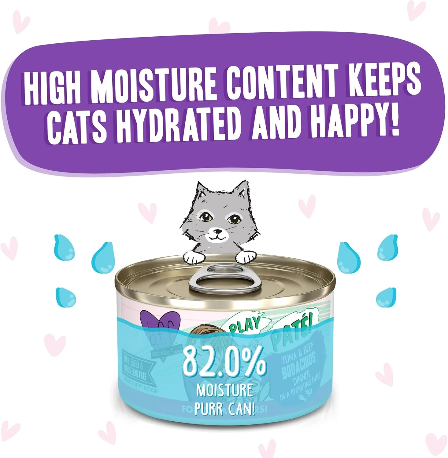 Weruva B.F.F. Play - Best Feline Friend Paté Lovers, Aw Yeah!, Chicken & Beef Best Buds with Chicken & Beef, 2.8oz Can (Pack of 12) - Image 4