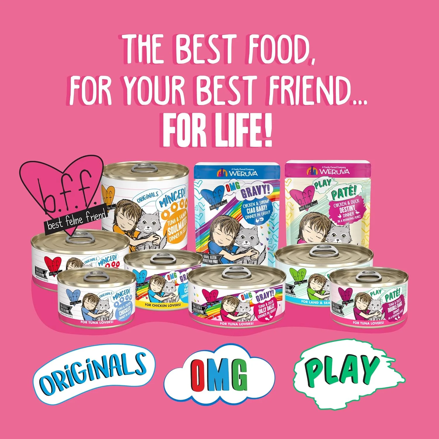 Weruva B.F.OMG - Best Feline Friend Oh My Gravy!, Tuna & Beef Baby Cakes with Tuna & Beef in Gravy Cat Food - Image 7