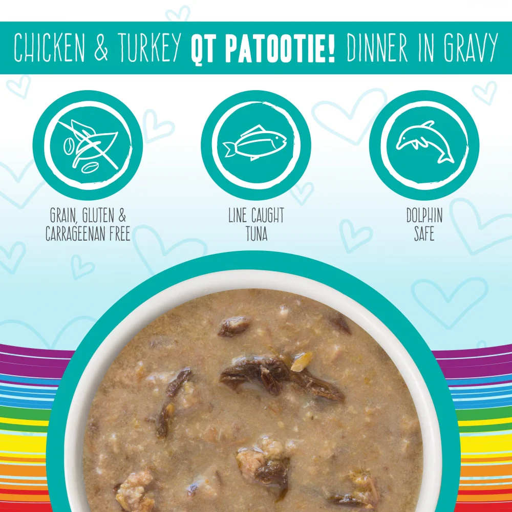 Weruva BFF Oh My Gravy QT Patootie Grain Free Chicken & Turkey in Gravy Canned Cat Food - Image 2