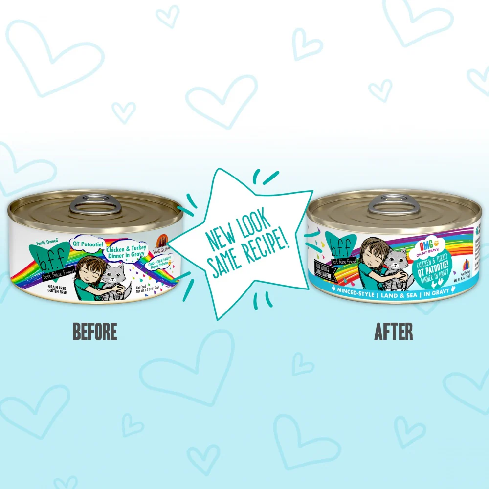 Weruva BFF Oh My Gravy QT Patootie Grain Free Chicken & Turkey in Gravy Canned Cat Food - Image 3