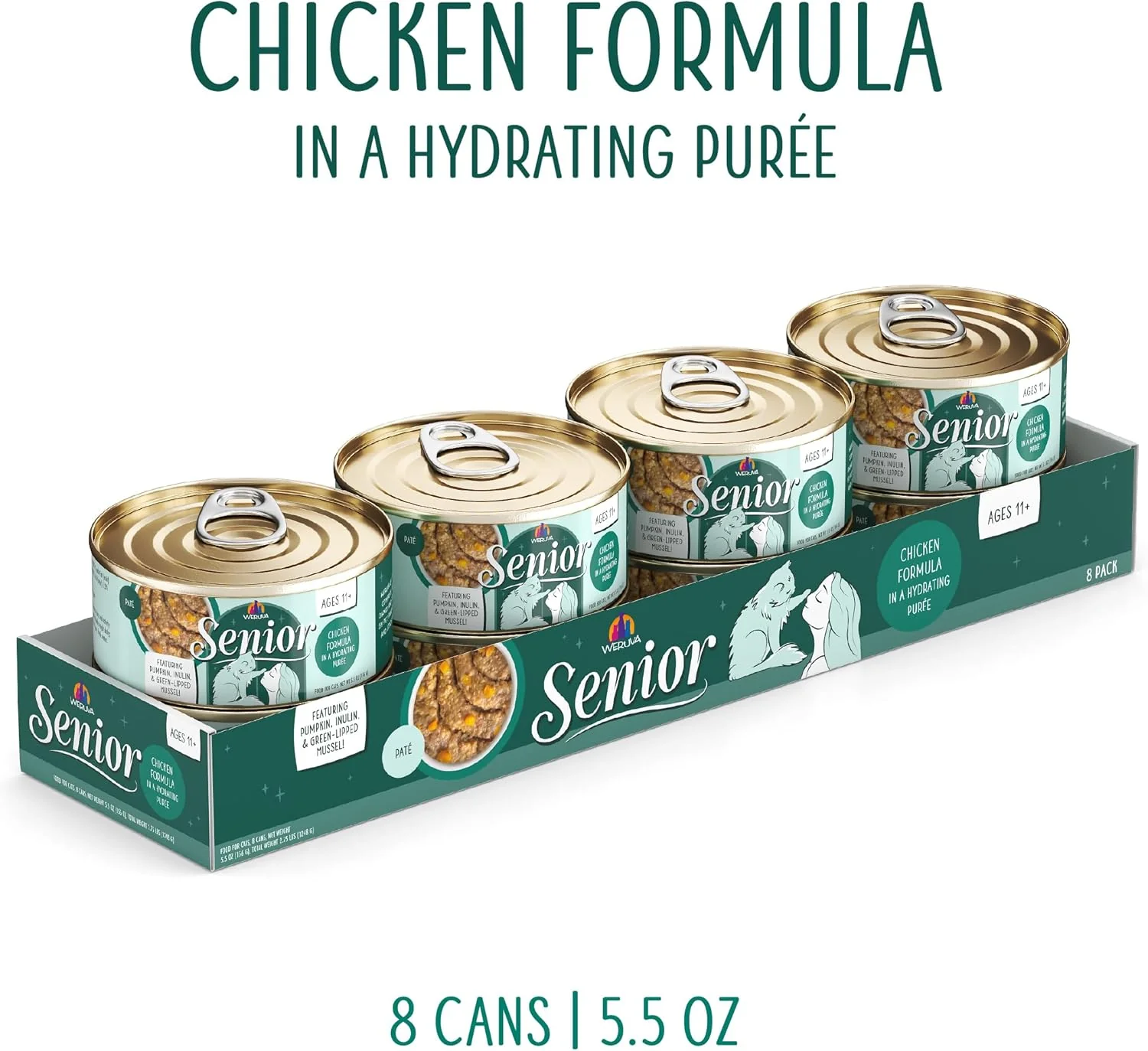 Weruva Cat Senior, Chicken Formula in a Hydrating Purée - Image 2