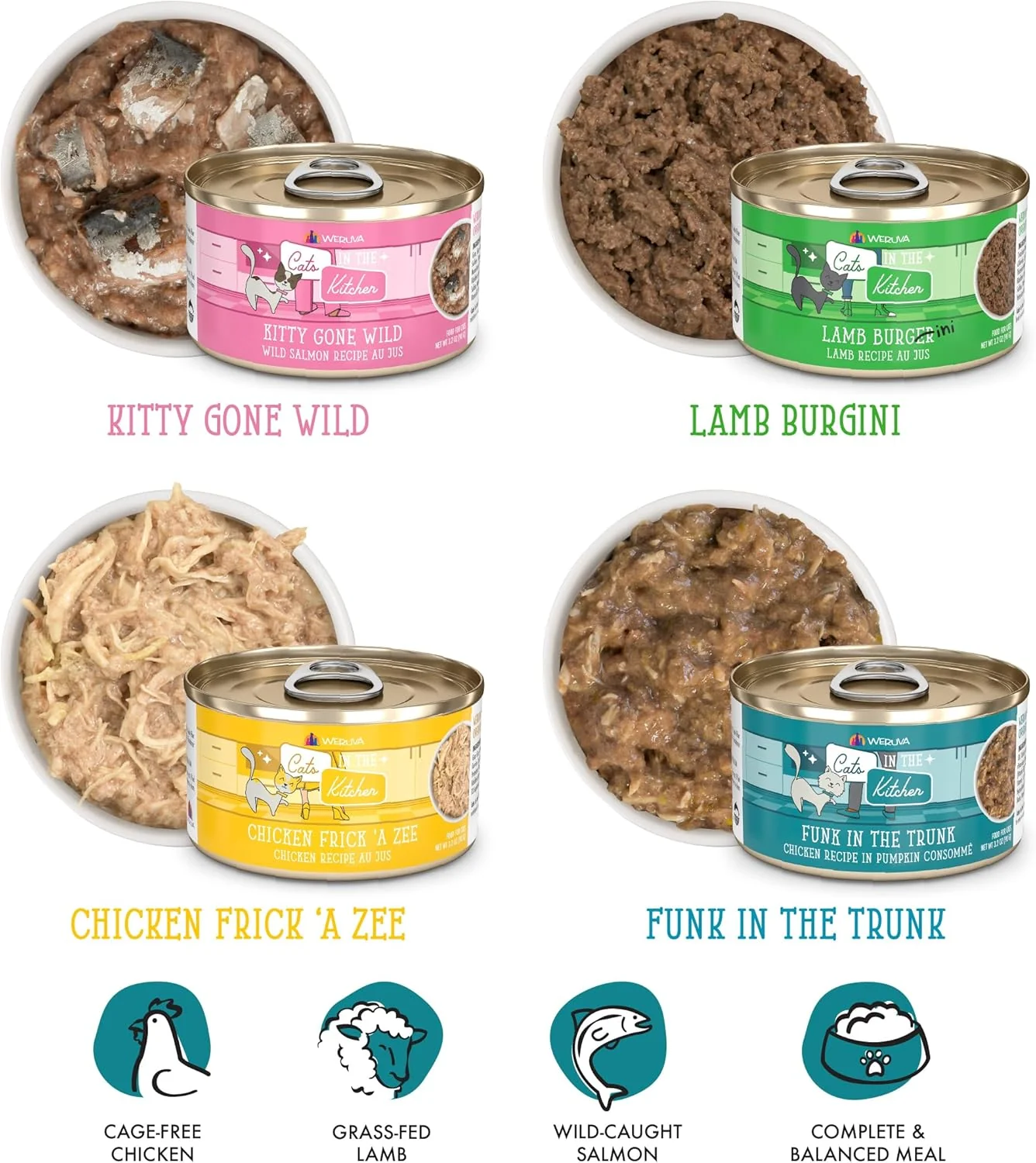 Weruva Cats in The Kitchen, Kitchen Cuties Variety Pack, Wet Cat Food - Image 4