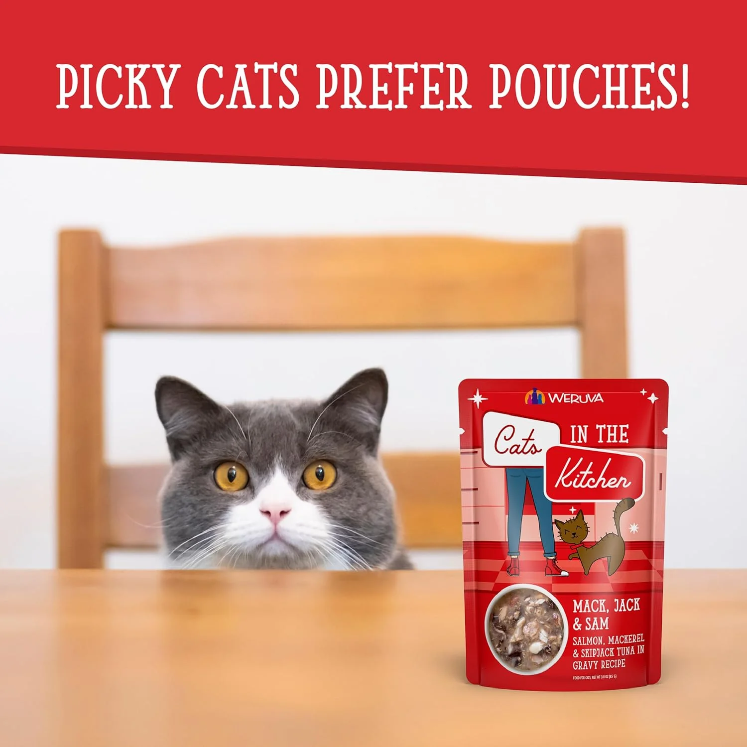 Weruva Cats in The Kitchen Mack, Jack & Sam with Mackerel, Skipjack & Salmon in Gravy Cat Food - Image 10
