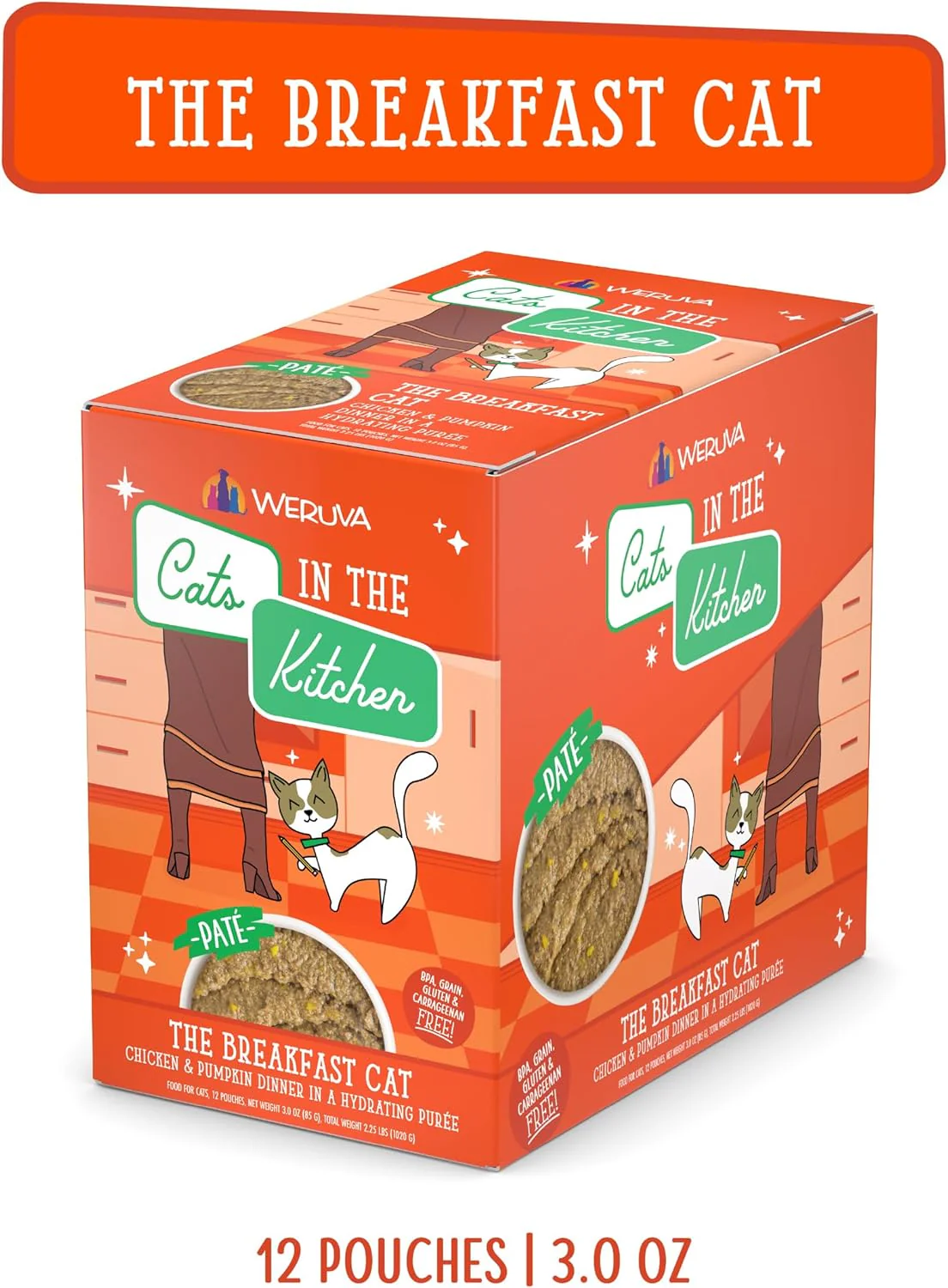 Weruva Cats in The Kitchen Paté, The Breakfast Cat with Chicken & Pumpkin - Image 3