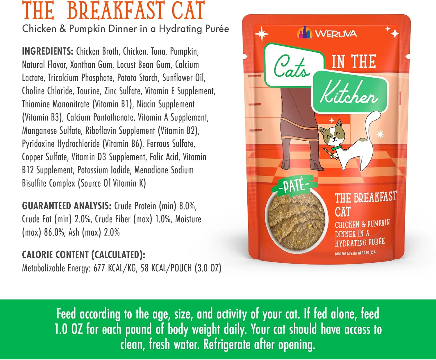 Weruva Cats in The Kitchen Paté, The Breakfast Cat with Chicken & Pumpkin - Image 5