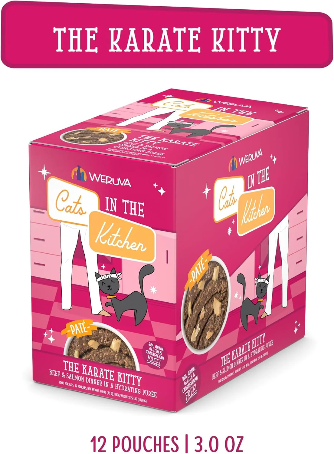 Weruva Cats in The Kitchen Paté, The Karate Kitty with Beef & Salmon - Image 3