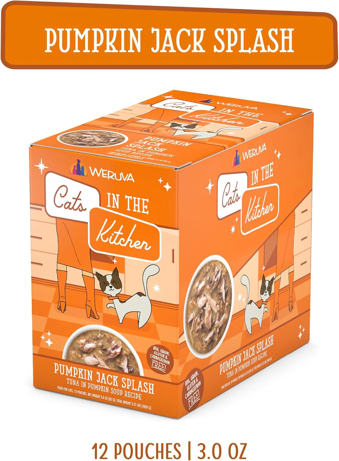Weruva Cats in The Kitchen, Pumpkin Jack Splash with Tuna in Pumpkin Soup Cat Food - Image 3