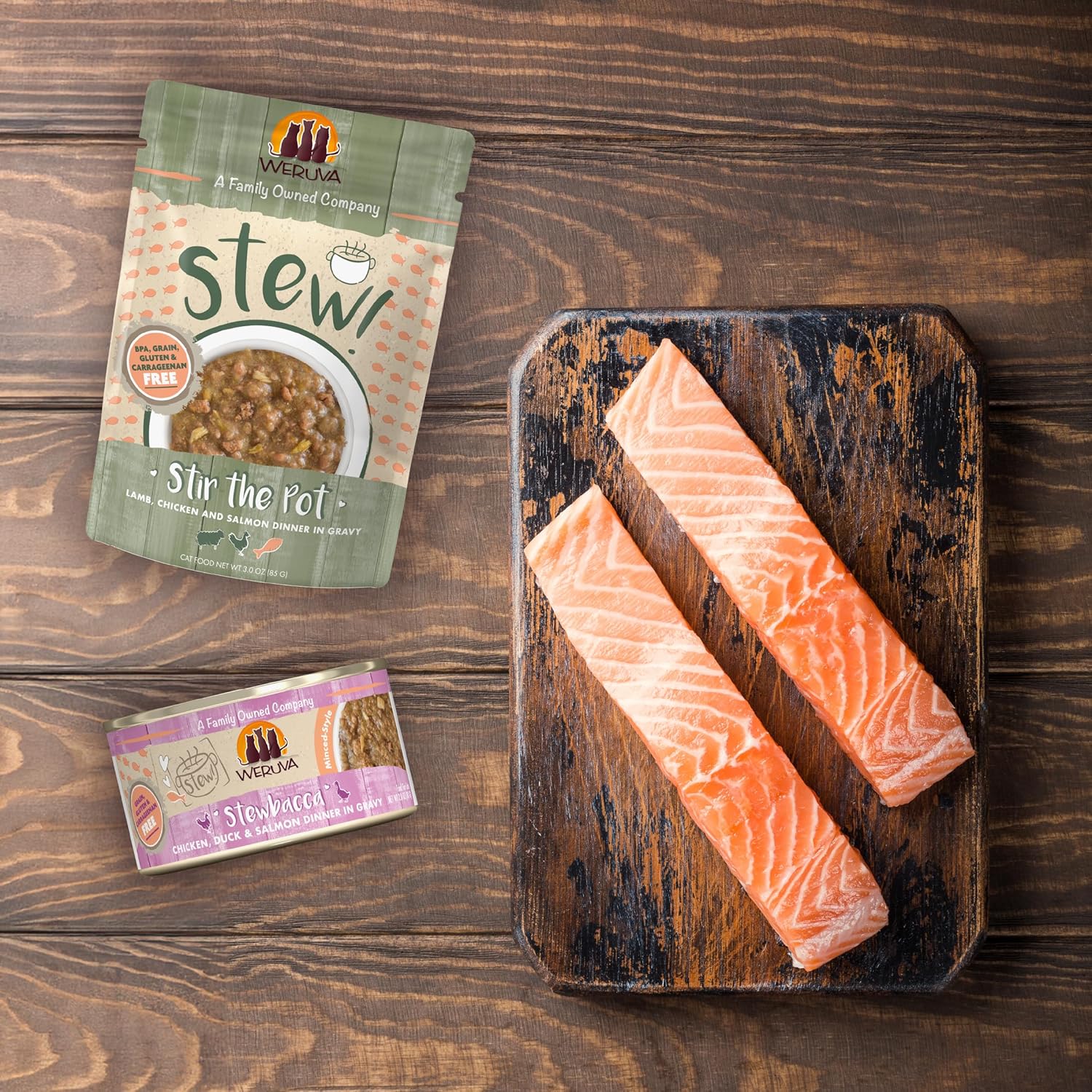 Weruva Classic Cat Stews!, Simmer Down with Turkey, Chicken & Salmon in Gravy (Pack of 12) - Image 8