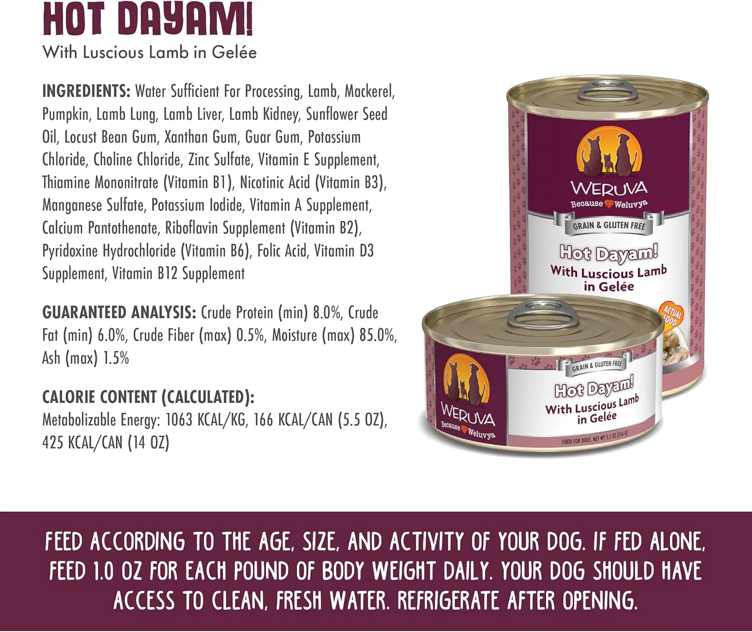 Weruva Classic Dog Food, Hot Dayam! with Lamb in Gelée - Image 5