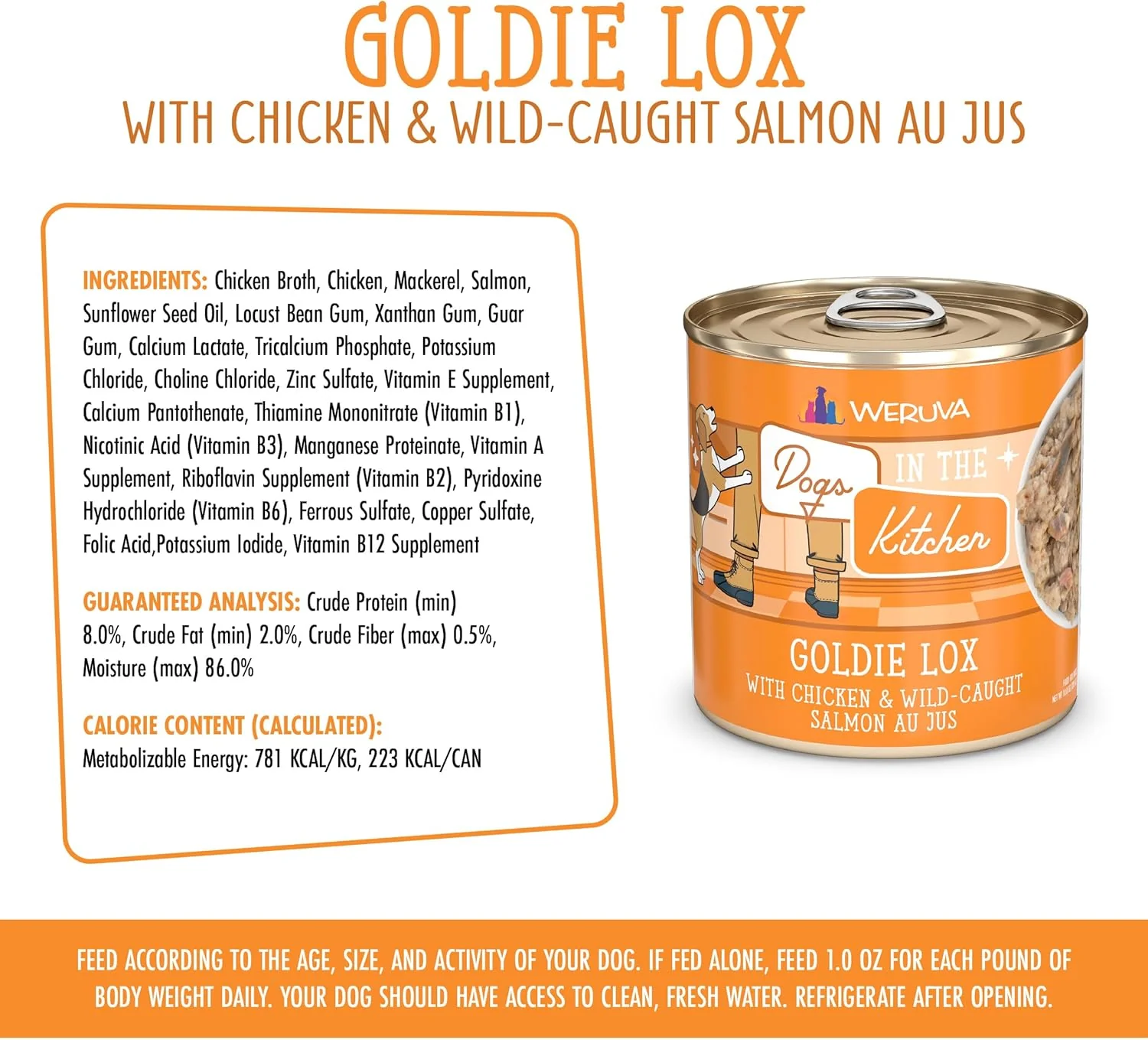Weruva Dogs in The Kitchen, Goldie Lox with Chicken & Wild-Caught Salmon Au Jus Dog Food (Pack of 12) - Image 6