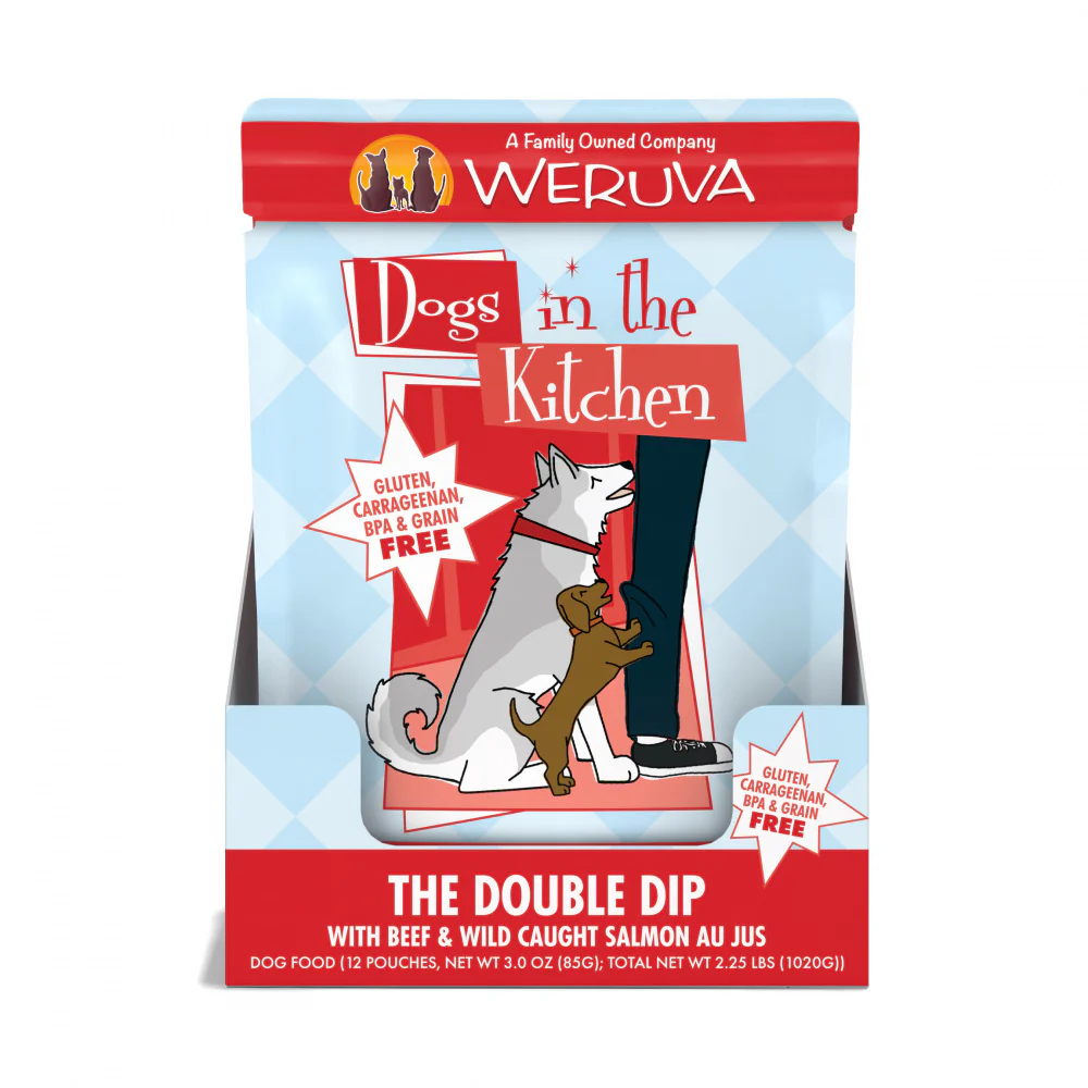 Weruva Dogs in the Kitchen The Double Dip Grain Free Beef & Salmon Dog Food Pouches - Image 5
