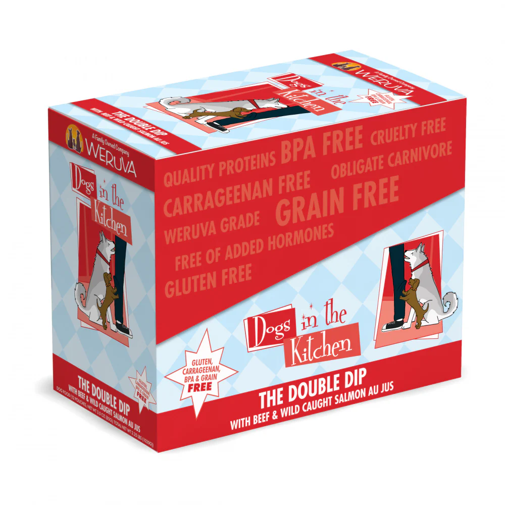 Weruva Dogs in the Kitchen The Double Dip Grain Free Beef & Salmon Dog Food Pouches - Image 6
