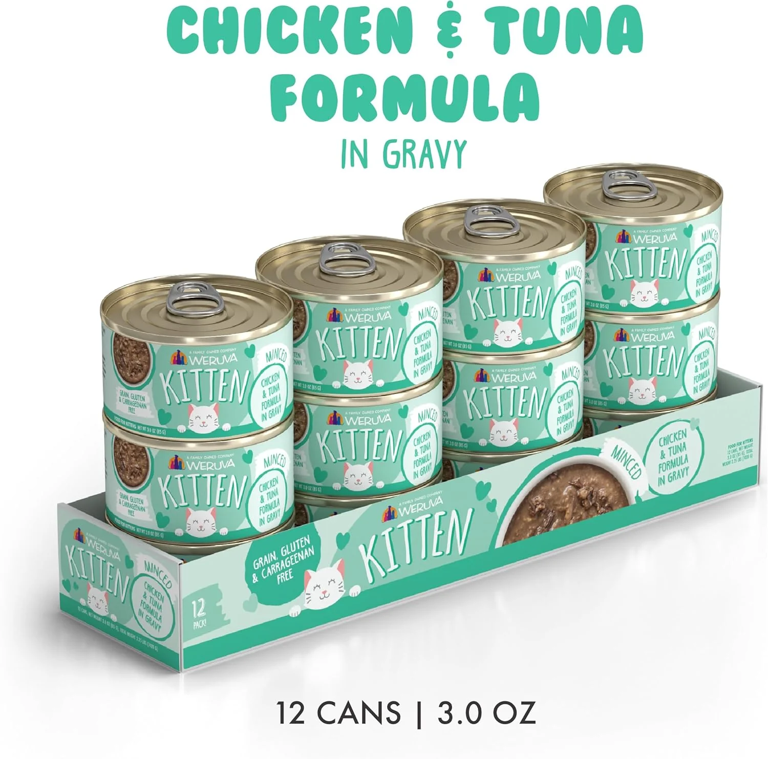 Weruva Kitten, Chicken & Tuna Formula in Gravy 3-oz Pouch(Pack of 12) - Image 2
