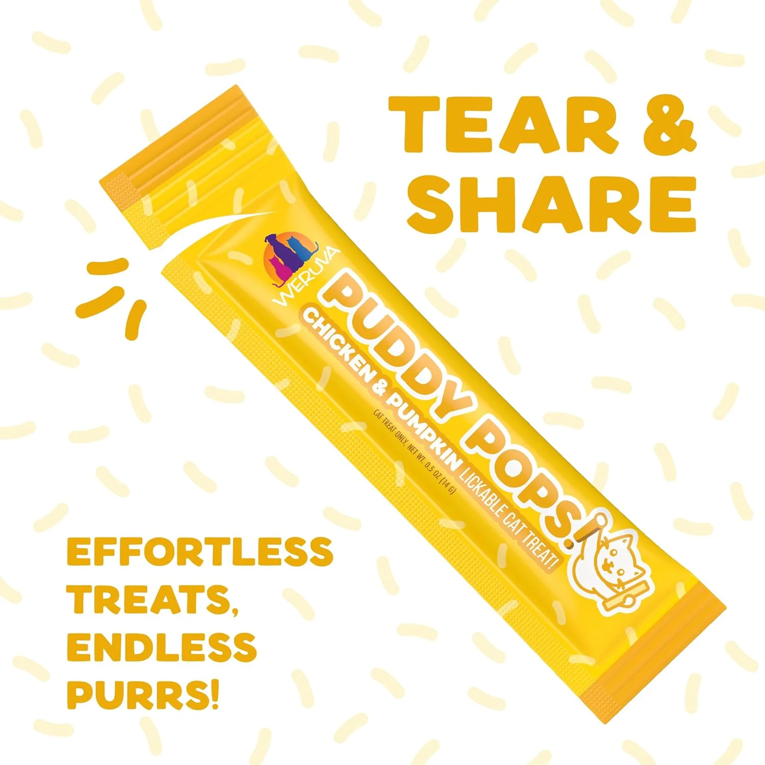 Weruva Puddy Pops, Chicken and Pumpkin Lickable Cat Treats 0.5oz Tube, Pack of 5 - Image 6